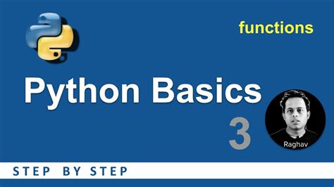 Python Beginners Tutorial Python Functions Basic Programming 3 Youtube