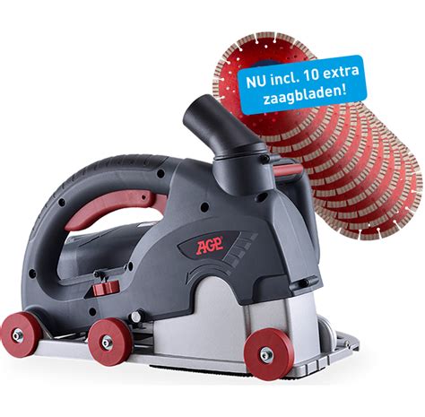 AGP CG150 Sleuvenzaag + 10 diamantzaagbalden - 2500W - Ø150 mm ...