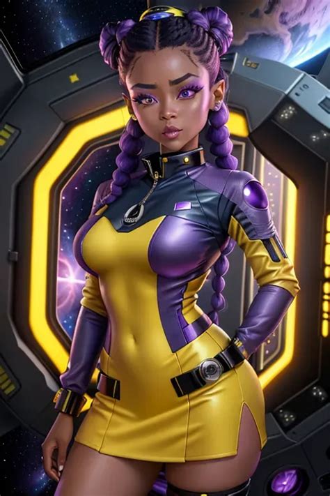 Dopamine Girl Digital SciFi Space Alien Full Body Wide Angle