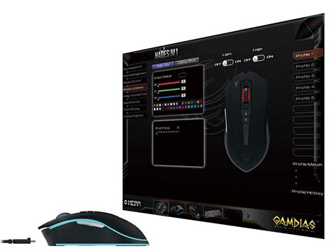 Wired Wireles Optical Gaming Mouse Gamdias Hades M Led Backlit