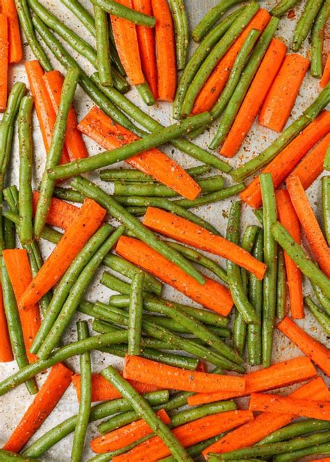 Roasted Carrots And Green Beans Vegetable Recipes