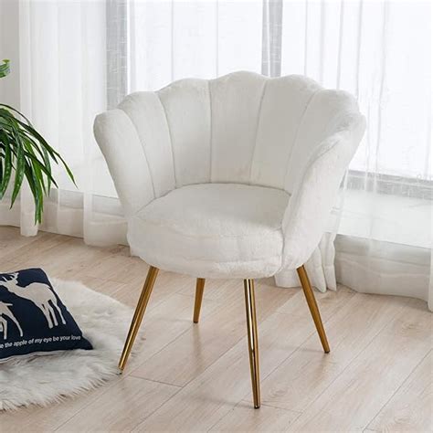 Wahson Fauteuils Et Chaises Pour Salon Chaise Fourrure Blanc Fauteille