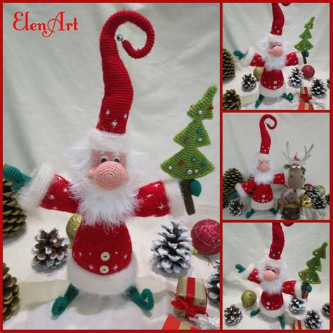 Nly Kerstman Haak Patroon Amigurumi Pdf By Borisenko Etsy Etsy