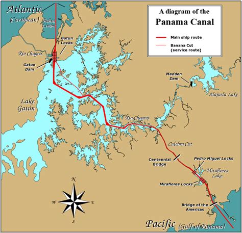 Map of Panama (Panama Canal) : Worldofmaps.net - online Maps and Travel ...