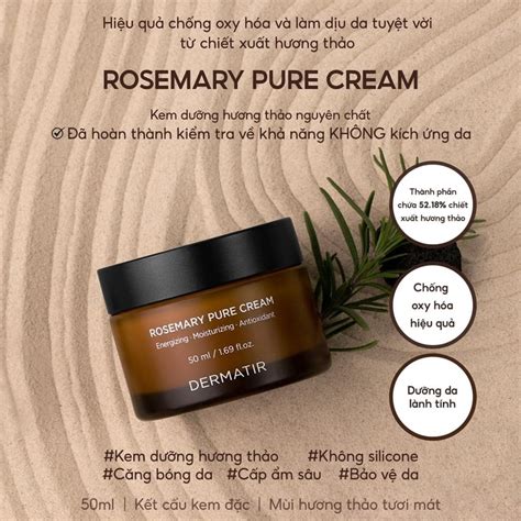 Kem Dưỡng Sáng Da Ngăn Ngừa Lão Hóa Dermatir Rosemary Pure Cream 50ml