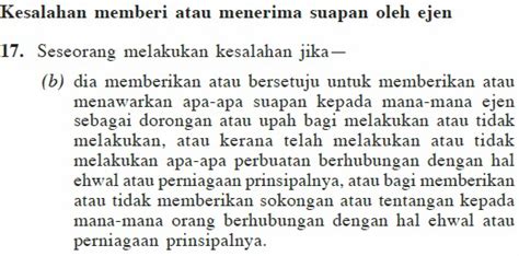 EMPAT KESALAHAN UTAMA RASUAH BERDASARKAN AKTA SPRM 2009 AKTA 694 DI