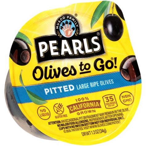 Pearls Olives To Go Black Pitted Large Ripe Olives 1 2 Oz Kroger