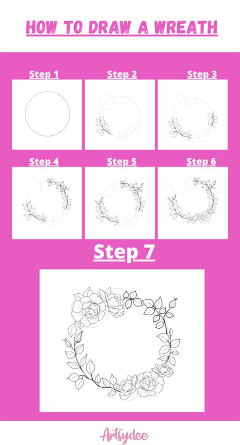 How To Draw A Wreath In 7 Easy Steps Artsydee Drawing Painting