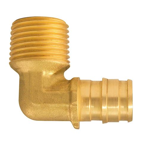 Apollo 1 2 In X 1 2 In MNPT PEX A Barb Brass 90 Degree Male Elbow