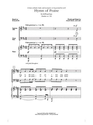 "Hymn of Praise" Sheet Music - 1 Arrangement Available Instantly ...