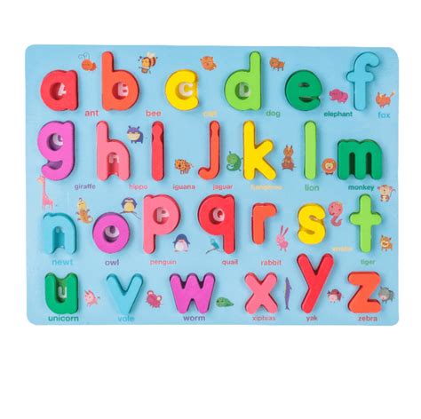 Lower Case Alphabet Letters Wooden Puzzle Learning Board Toys For 2 5