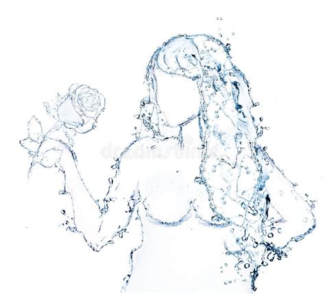 Water Shaped Girl Created from Water Splash Stock Photo - Image of ...