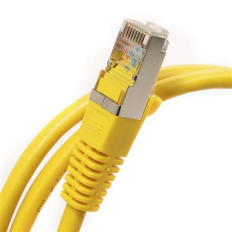 1 Foot Yellow CAT6 Shielded Patch Cable Yellow 1 Ft Category 6 STP