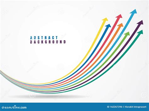 financial growth arrows  colorful stock vector illustration