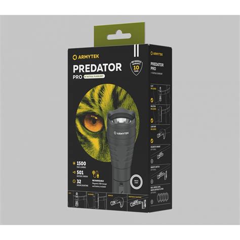 Armytek Predator Pro Magnet USB Tactical Flashlight