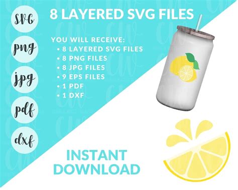 Lemon SVG Bundle Lemon Slice SVG Cut File Lemonade Svg Commercial Use