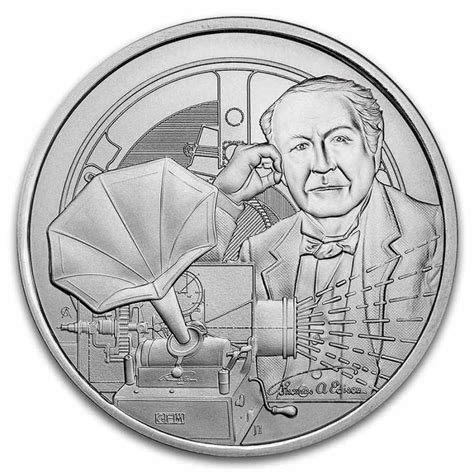 Monedas De Plata Niue Moneda De Plata Thomas Edison Oz