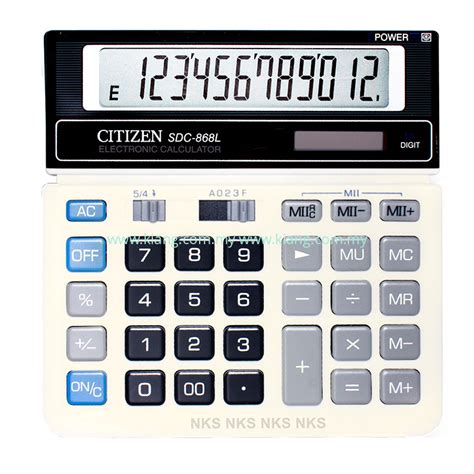 CITIZEN CALCULATOR SDC 868L 12 DIGITS Syarikat Kiang Trading Sdn Bhd