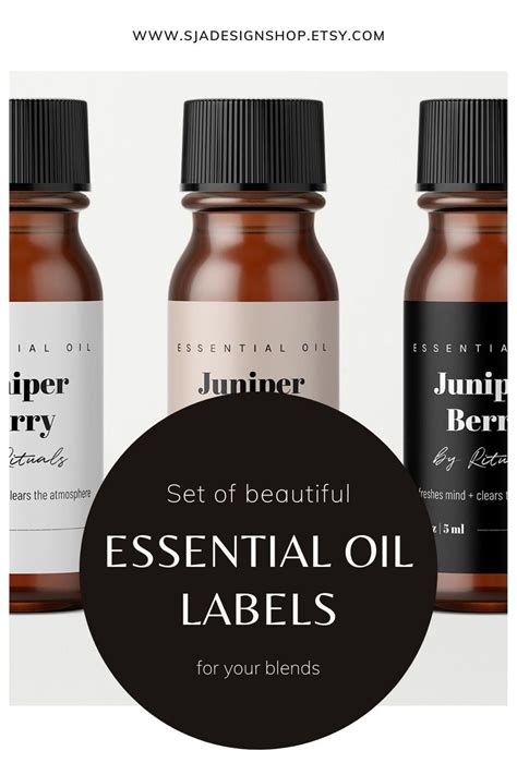 Diy Essential Oil 10ml Dropper Bottle Labels Essential Oils Printable