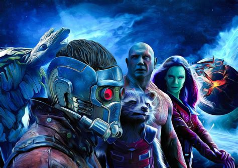 Movie Cast Rocket Raccoon Star Lord Drax The Destroyer Gamora