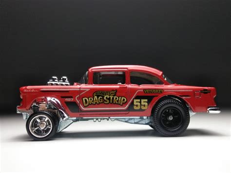 55 CHEVY Bel Air GASSER Hot Wheels Custom Real Rubber Tires Etsy