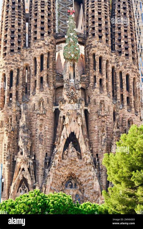 Fa Ade De La Nativit Basilique De La Sagrada Familia Barcelone