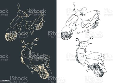 Plans De Cyclomoteur Vecteurs Libres De Droits Et Plus Dimages