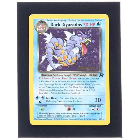 Dark Gyarados Pokemon Team Rocket Unlimited Holo Pristine Auction