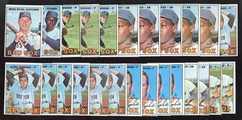 1967 Topps Boston Red Sox Lot 73 Mostly Gd Vg Vg Ex Tony Conigliaro Vscards Ebay