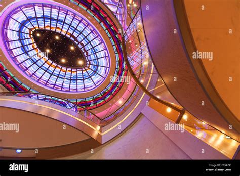 Colourful ceiling in the interior of Arcadia, the P&O cruise ship Stock Photo - Alamy