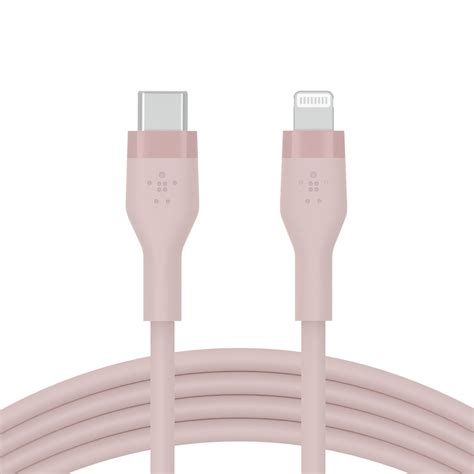 Belkin Boost Charge Flex Silicone Usb C To Lightning Cable Pink 1 M