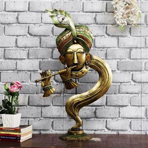 Shop Metal Krishna Idol Show Piece GI Heritage