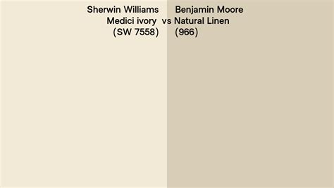 Sherwin Williams Medici Ivory Sw Vs Benjamin Moore Natural Linen