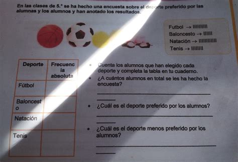 En Las Clases De 5 Se Ha Hecho Una Encuesta Sobre El Deporte Prefe