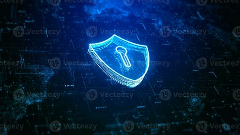 Shield Icon Cyber Security Digital Data Network Protection Future