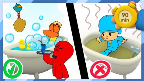 🛀 Pocoyo And Nina Bubble Bath Time 90 Min Animated Cartoon For