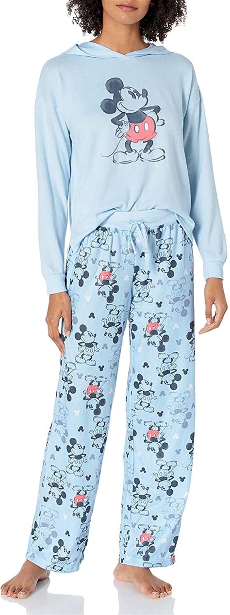 Womens Ladies Mickey Mouse 2 Piece Pajama Set Pajama Set Walmart Canada