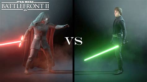 Star Wars Battlefront II Kylo Ren vs Luke Skywalker Duelo de Héroes