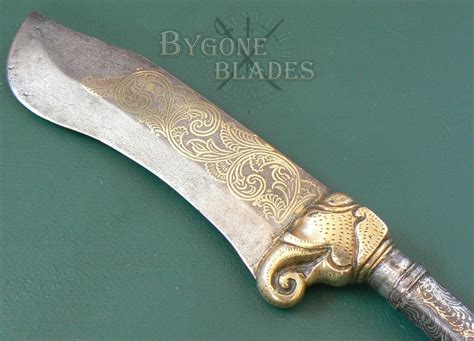 Indian 19th Century Bhuj. Kuttai Sword. Elephant Knife. Sindhi Cavalry ...