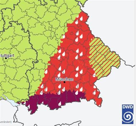 H Chste Alarmstufe In Oberbayern Neue Unwetter Warnung F R Samstag