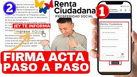 C Mo Firmar El Acta Renta Ciudadana Jey Te Informa