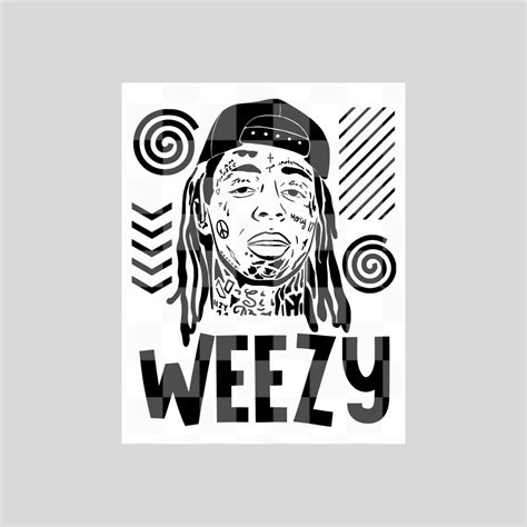 Lil Wayne Art Svg Png Pdf  Rap Hip Hop Weezy Tshirts Etsy