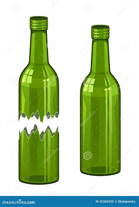 Broken Bottle Stock Vector Image