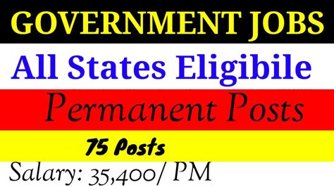 Government Jobs Goverment Permanent Recruitment Graduates