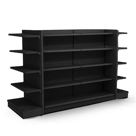 Supply Heavy Duty Store Display Black Gondola Shelving Wholesale