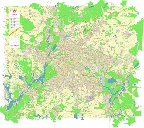 Berlin Germany printable editable layered PDF Vector Map