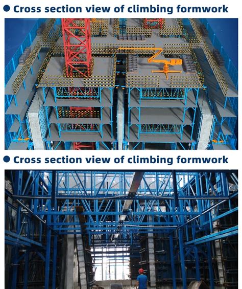 Hydraulic Climbing Formwork System For Elevator Shaft Construction High