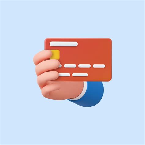 Premium Vector D Hand Holds Debit Or Credit Card