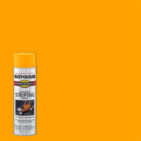 Rust Oleum Professional 18 Oz Flat Yellow Inverted Striping Spray