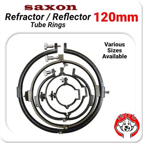 120mm Telescope Rings - Pair (x2) for Saxon 1206AZ3, 120 ED Refractor ...